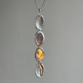 Foldable Silver Geometric Necklace